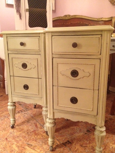 Cottage Style Shabby Chic End Tables