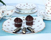 Beautiful vintage Royal Albert rosebud cake / sandwich plate: a special dessert plate for a special occasion