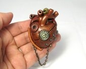 Anatomical Heart - Industrial Heart - Steampunk Heart - The Original "Coppernopolis"  - Revamp - Pendant / Necklace
