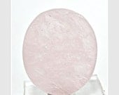 Rose Quartz Stone Cabochon Contour Surface 44 carats Faux Pink Druzy
