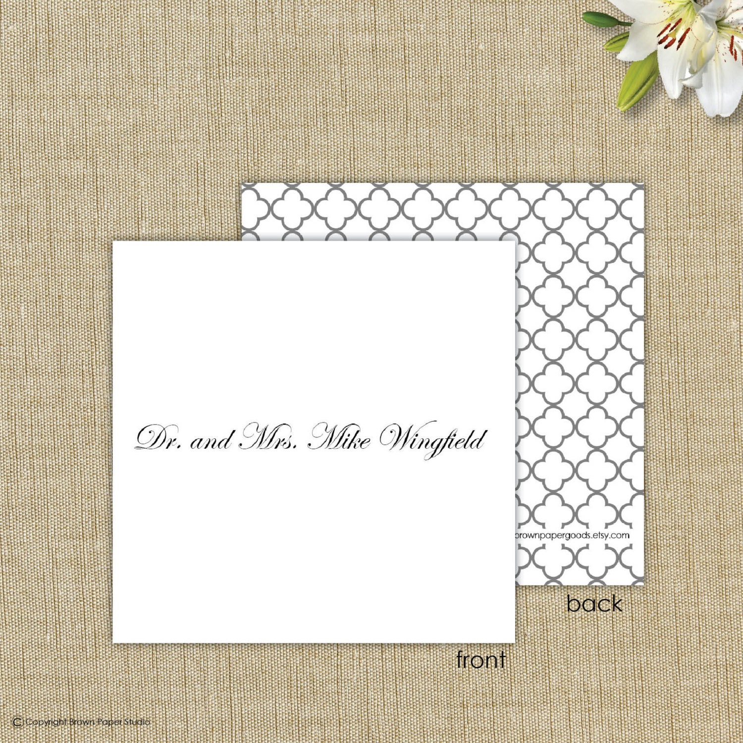Gift enclosure cards with envelopes. Traditional Gift Enclosure Card