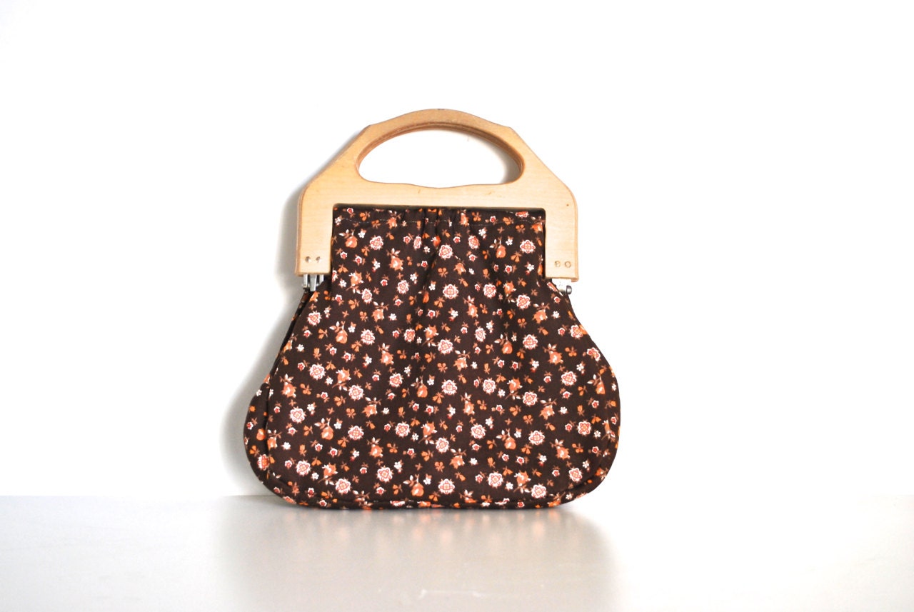 Vintage Bermuda Bag - Brown with Little Flowers by LifeStride