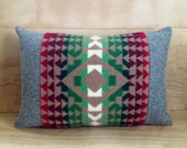 Wool Pillow - Pendleton Wool Fabric - Native Geometric Tribal Arrow - Chief Joseph