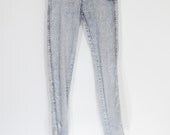 90s Acid Washed Stretchy Denim Skinny Pants Small