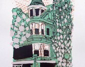 Victorian Corner House: Screen Print Paper