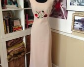 vintage 70's embroidered tank dress