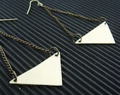 Geo Gal //Triangle Earrings //Brass //Gold Earrings