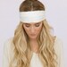 Ivory Jacquard Headband Easy Hair Do Accessory Women's Hair Band Stylish Fashion Turban Wide Jersey Textured Handmade Hair Fashion Headband