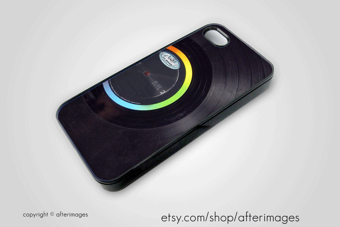 Vinyl Record iPhone Case 5 4 4S Case New Retro Turntable Vintage Music Silicone or Hard Case For Dad