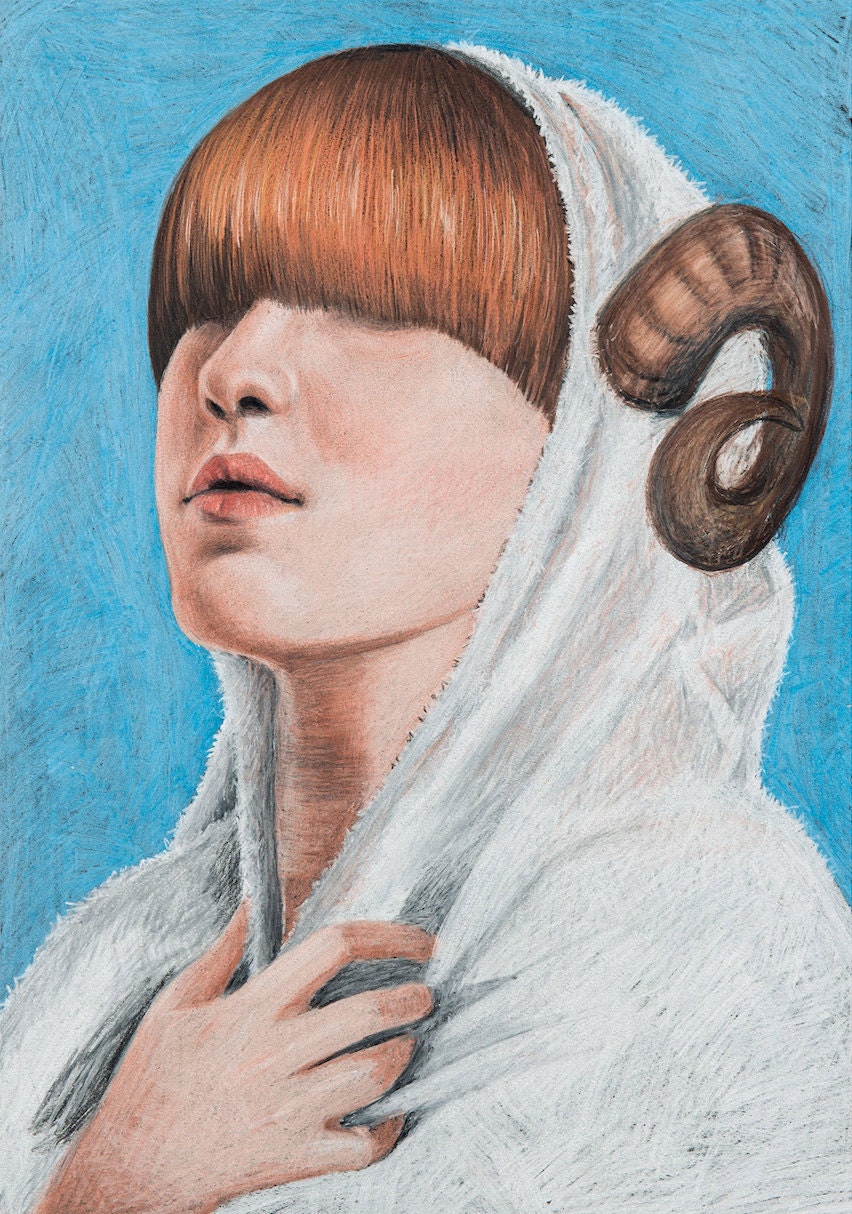 Giclee Print // A4 // 12''x8'' // dream like illustration // portrait // when eyes lie