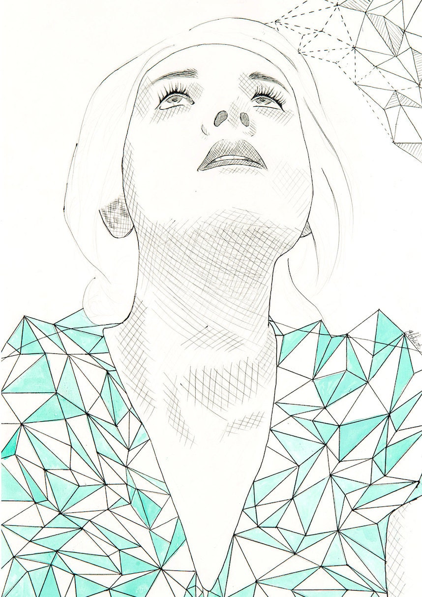 Giclee Print // A4 // 12''x8'' // geometric illustration // portrait // your logic is fractured