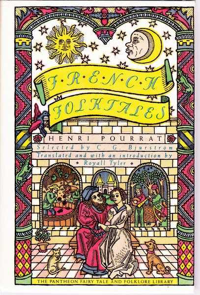French Folktales vintage book by Henri Pourrat, 105 traditional folk and fairy tales from France, fairytale story collection, folklore