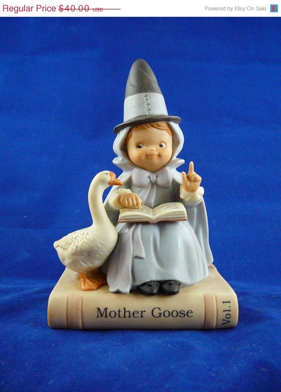 50% OFF Vintage "Mother Goose" from Once Upon A fairy Tale Series by Enesco With COA