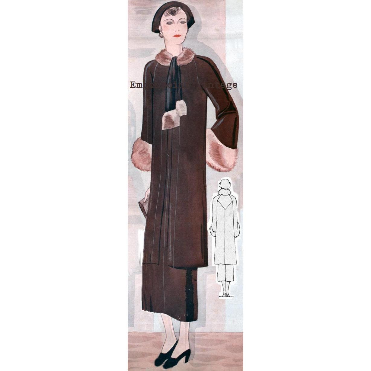 Plus Size (or any size) Vintage 1934 Jacket Sewing Pattern - PDF - Pattern No 1508 Lila