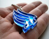 Mass Effect Paragon Keychain - Laser Cut Blue Transparent Acrylic Keychain- Sale 15%