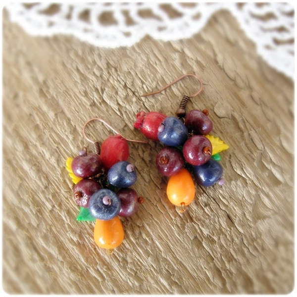 Berry Drop Earrings