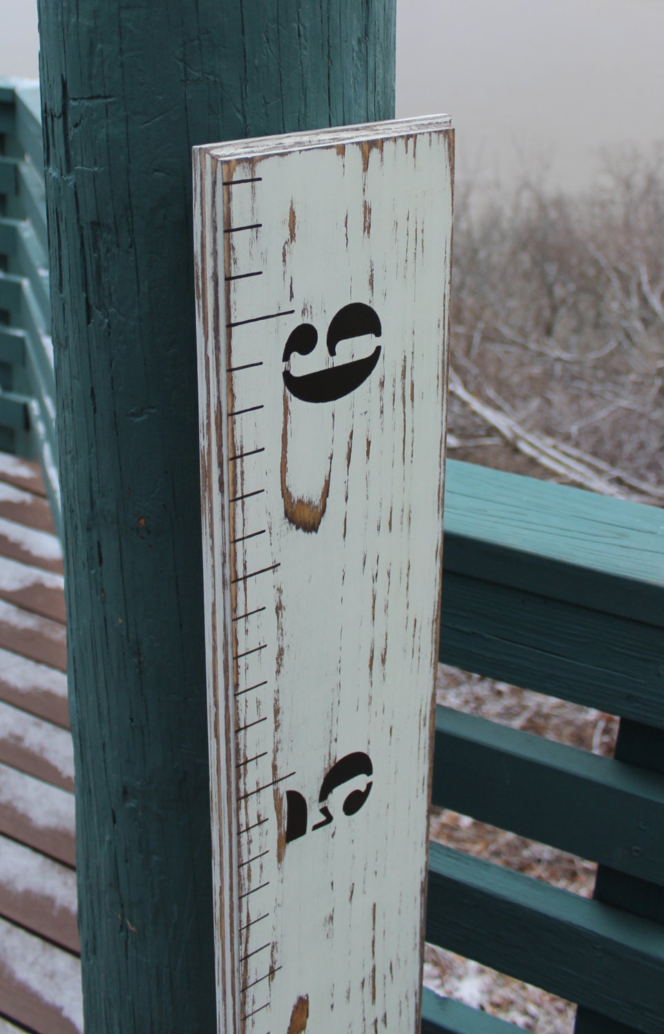 Wooden Growth Chart Ruler - Weathered