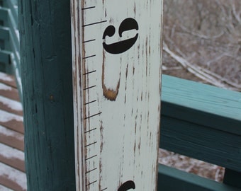 Wooden Growth Chart Ruler - Weathered