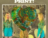 1970s psychedelic kaleidoscopic paisley micro mini XS / S