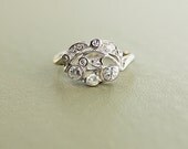 Antique 1930s Diamond Ring-14k White Gold