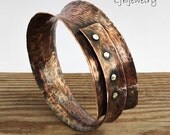 Anticlastic Cuff, Bangle, Copper Bangle, Mixed Metal Bangle, Earthy Organic Style, Cold Connections