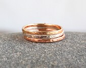 Gold-Fill and Sterling Skinny Stacking Ring Set - Mixed Metal Stack Rings - Yellow Gold Fill, Rose Gold Fill, Sterling Silver