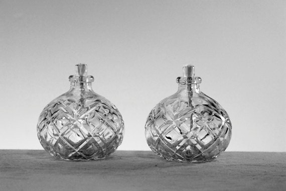 Vintage Small Lamplight Farms Glass Oil Lamps Never Used - Made in Austria (c0006)
