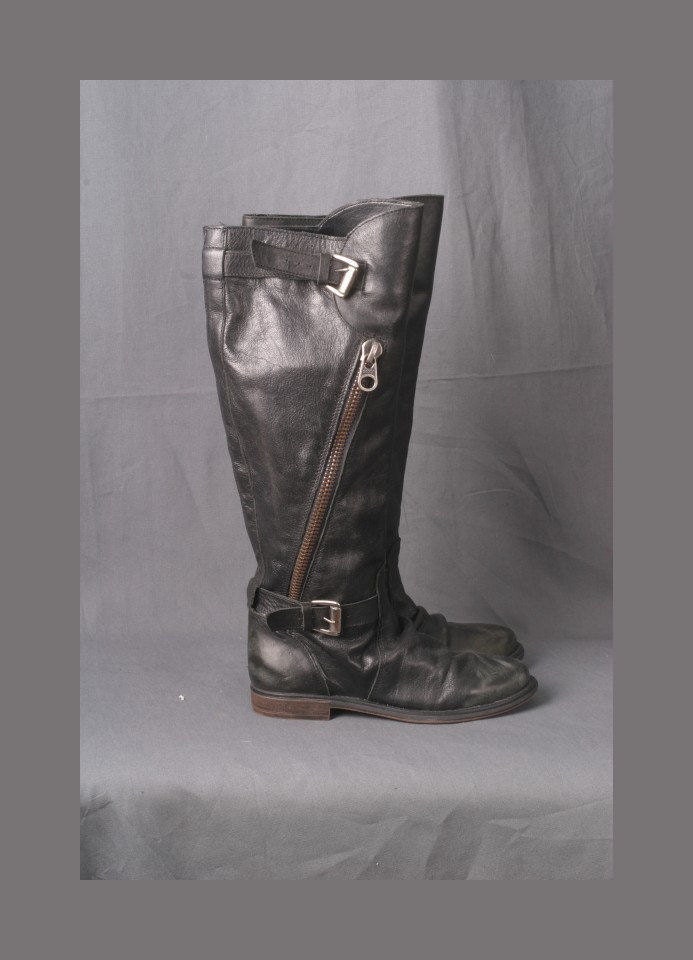 Boots Black Leather Women Tall Size 6 or 36