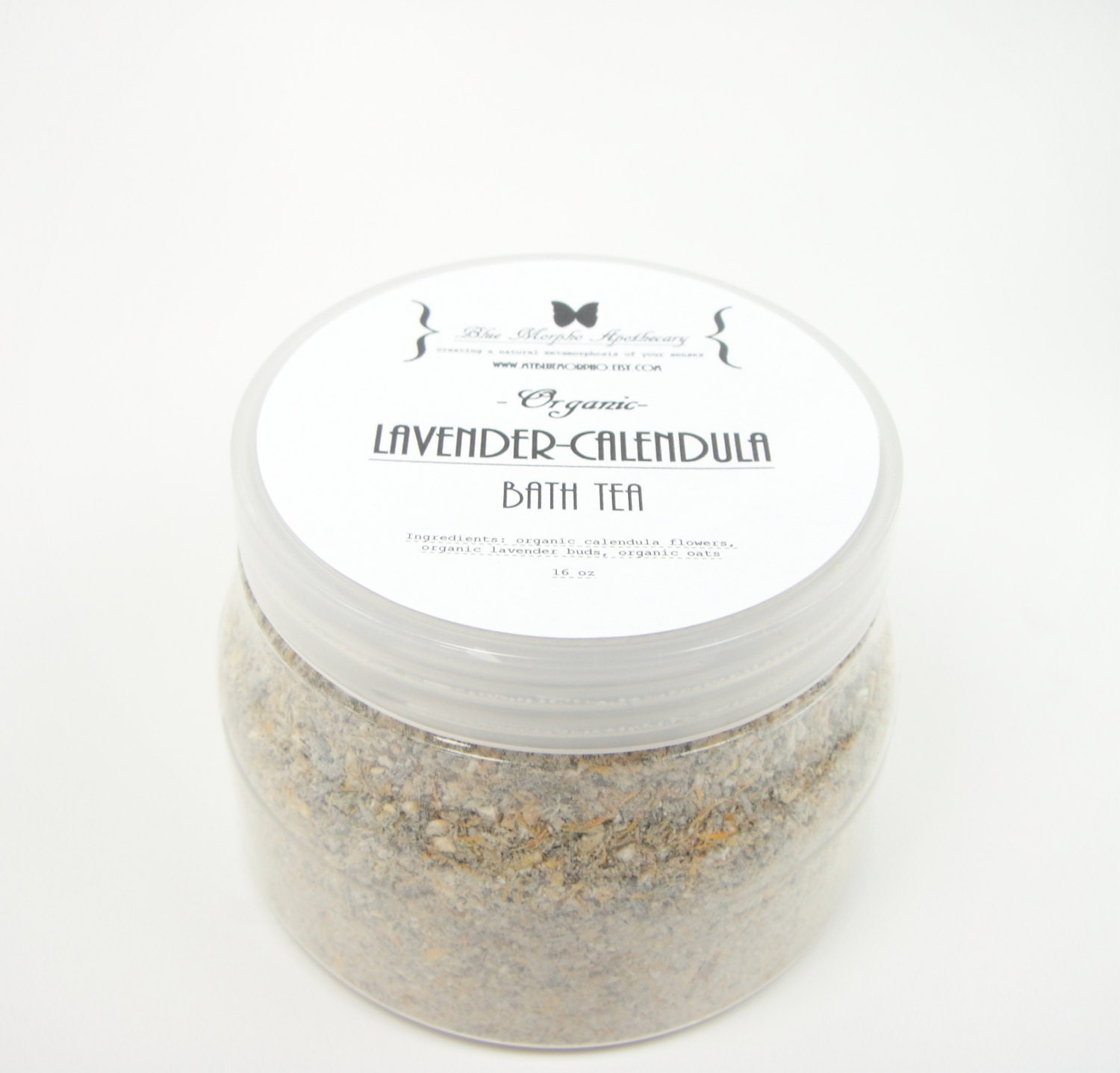 Organic Healing  Bath Tub Tea / Soak for Sensitive Skin with Calendula, Lavender, and Oats-- 8 oz
