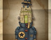 16x20 Robot Man in Suit Poster no.02