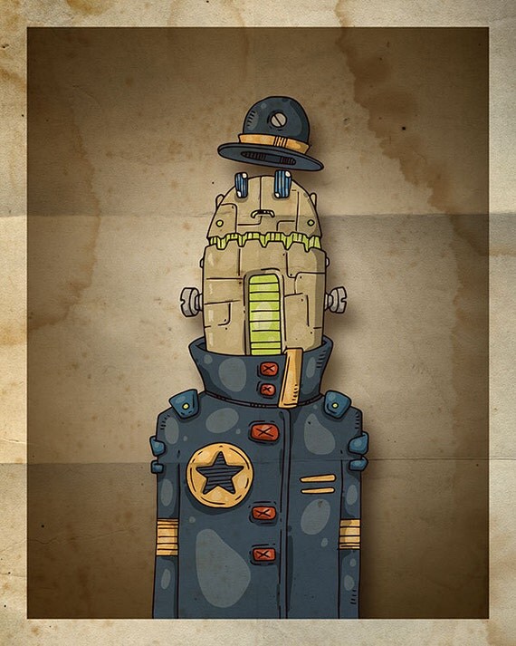16x20 Robot Man in Suit Poster no.02