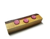 Pink Candle Rustic Wood Candle Holder - Wood Tea Light Candle Holder