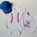 Baseball Onesie and Bib  and Hat Baby Boy Gift Set For Your Little Sports Fan