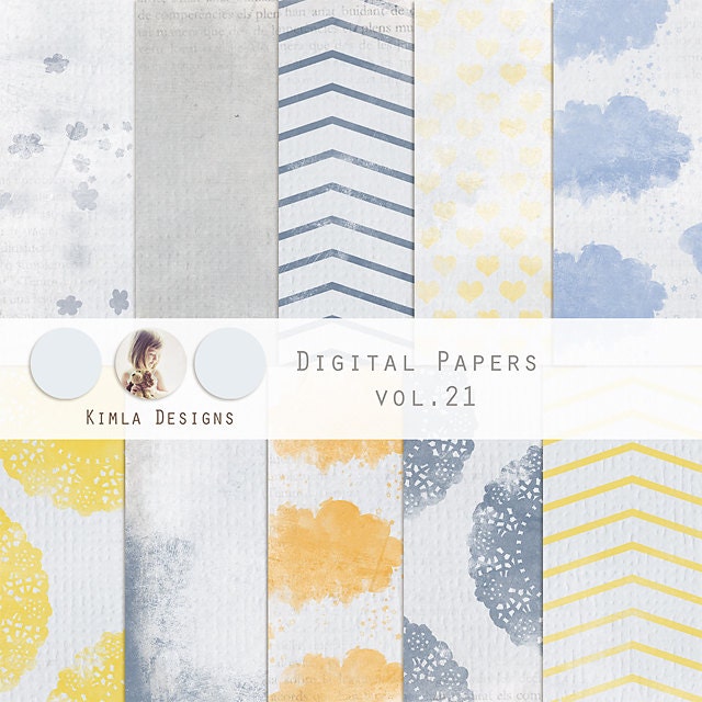 Digital Scrapbooking Papers pack, 12x 12 in , 300 dpi vol.21
