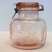 Vintage, Glass Canister, Made in Italy, Pink