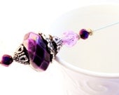 Purple gypsy turban boho womens accessories Victorian hat pin scarf lapel shawl stick pin unique jewelry eggplant plum tagt team