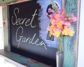 Chalkboard-Distressed/Crackled Chalkboard in New Leaf Green and Coal