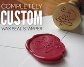 COMPLETELY CUSTOM-DESIGNED Wax Seal Stamper: .75" (3/4 Inch) Diameter
