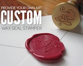 YOUR GRAPHIC Turned into a Wax Seal Stamper: .75" (3/4 Inch) Diameter