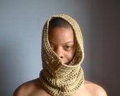 Lace Organically Grown Cotton Cowl in Camel