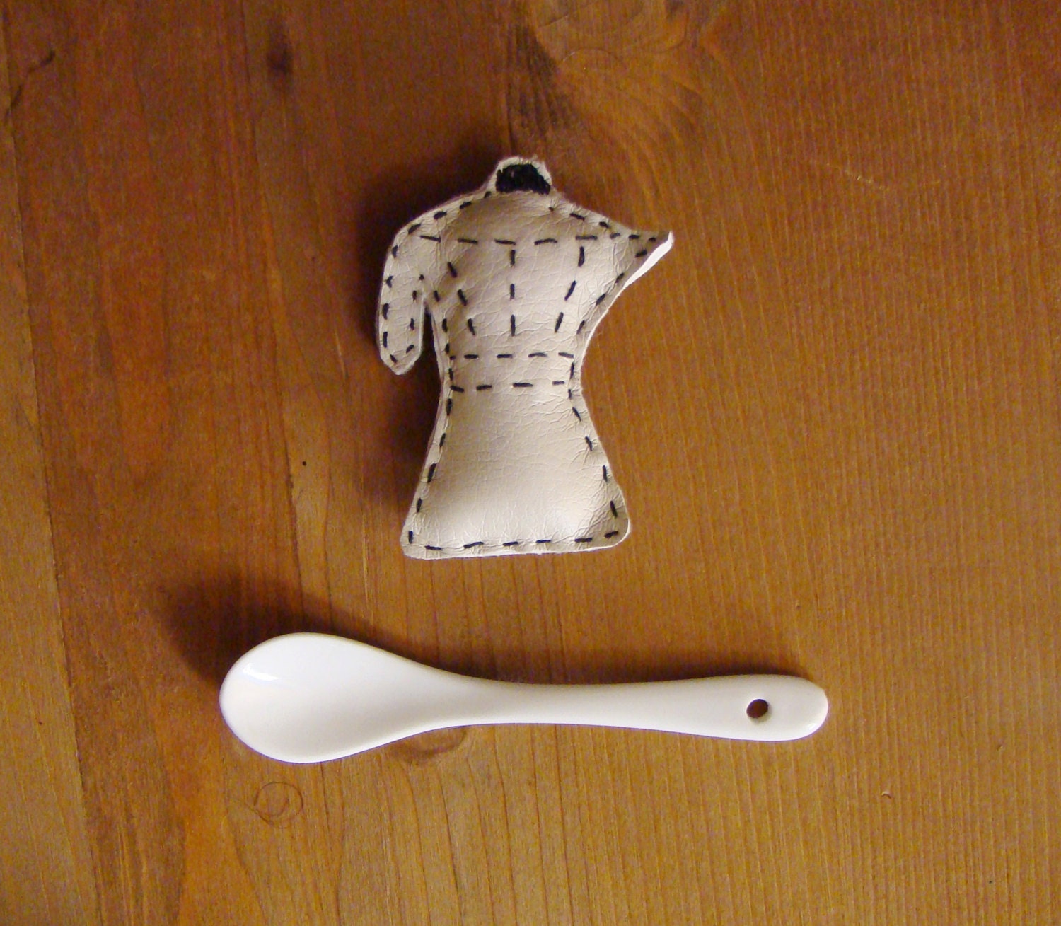 White Coffee Machine Brooch