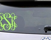 6" Personalized Car Decal Vine Monogram - Vinyl