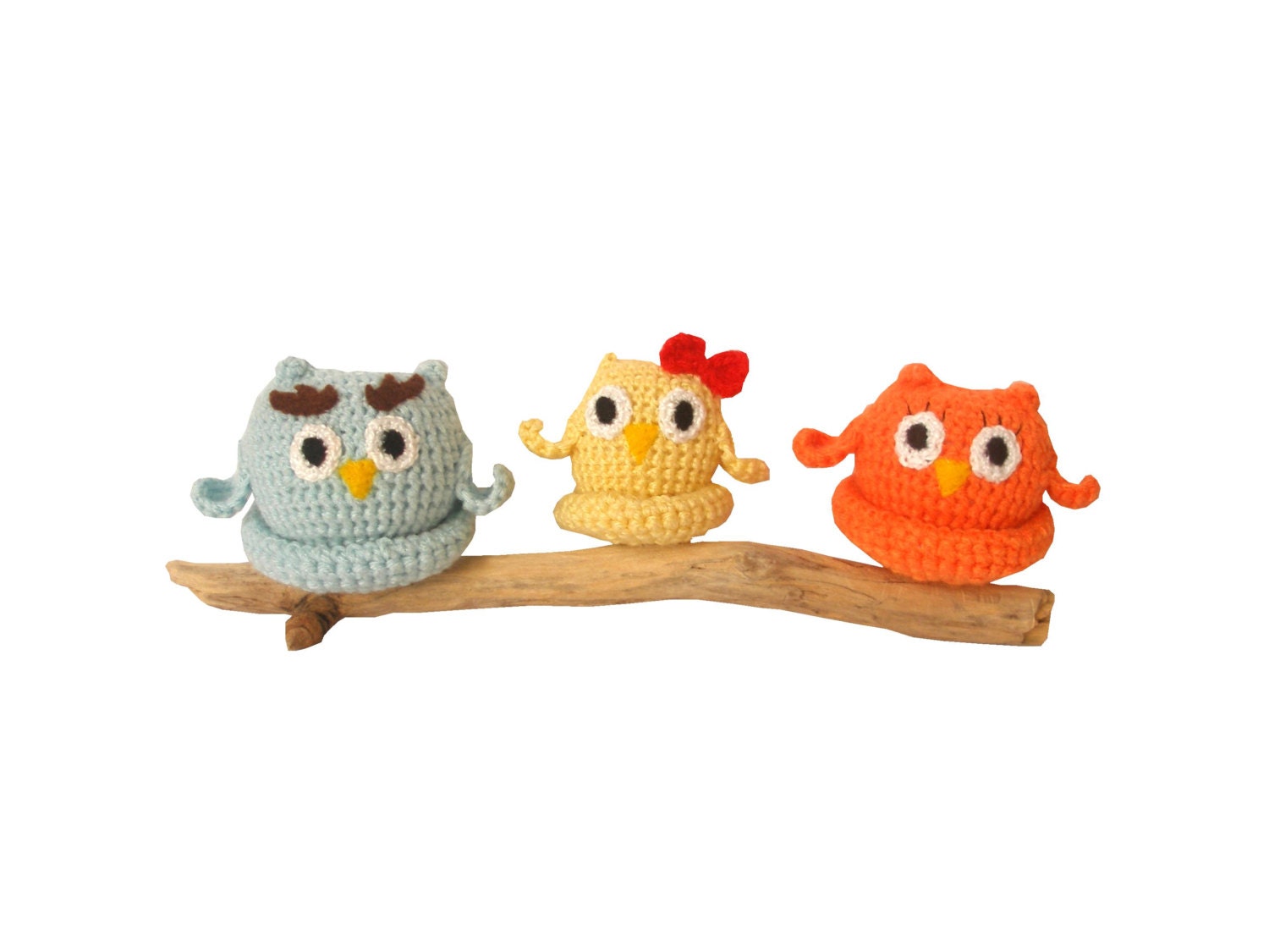 Crochet owl Amigurumi owl family Owl in nest Stuffed owls Waldorf owl Home decor owls Mother father baby owl