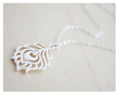 SALE Graduation Gift - Peacock Necklace - Charm Necklace Jewelry - Sterling Silver Feather Necklace - Peacock Feather Necklace - Mom Jewelry