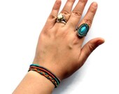 from earth and sea, wrap friendship bracelet, fiber art