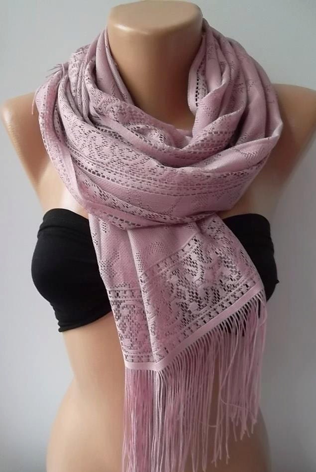 Lace scarf - Elegant scarf - Classy scarf----Mothers day gift