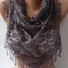 Super elegant  scarf -- Lace scarf  Moca grey---Mothers day gift