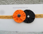Baltimore Orioles headband -- girls, baby headband inspired by Baltimore Orioles MLB team -- orange and black head band -- ready to ship