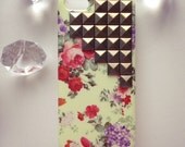 Bronze Studded Vintage Floral iPhone 5 Case