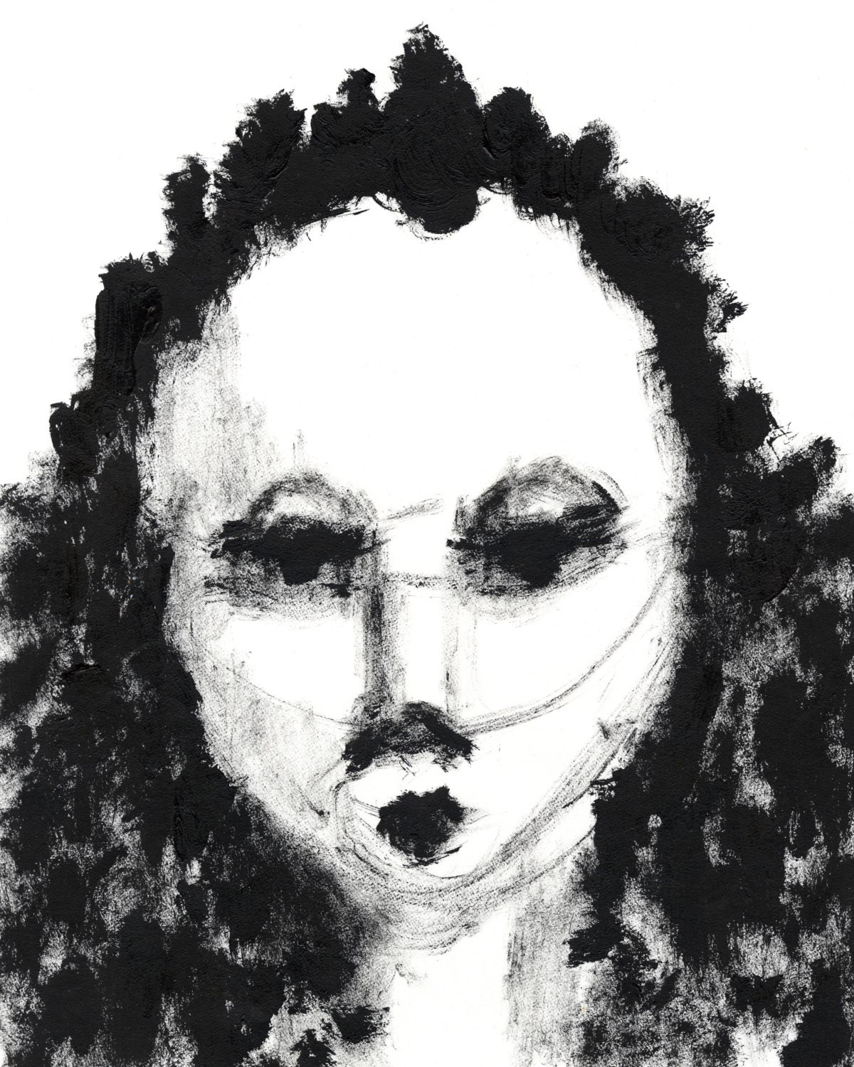 Sister Portrait Art Print 8x10